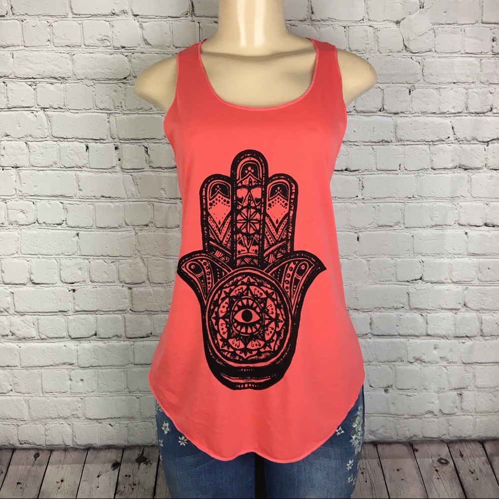 Hamsa Graphic "hand of god" Shirt Racerback S/M